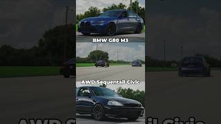 BMW G80 M3 vs AWD Civic Sequential [upl. by Ritz]