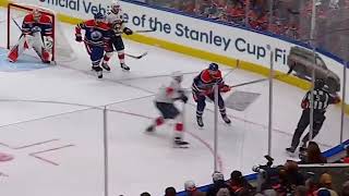 Okposo hit on Draisaitl [upl. by Llewkcor]