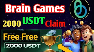 Earn 2000 in Brain Games USDT Claim Free Crypto amp Win [upl. by Nahgiem]