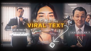 HOW TO MAKE AE LIKE VIRAL TEXT ON CAPCUT [upl. by Aoh593]