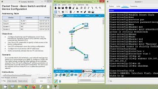 291 Packet Tracer  Basic Switch and End Device Configuration [upl. by Ecitnerp]