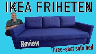 Ikea FRIHETEN 3 seat sofa bed Review [upl. by Audi]