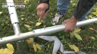 20 x 20 Master Series Frame Tent  Installation Procedure [upl. by Ltsyrk]