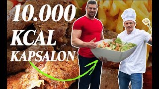 GROTE ETER 10000 Kcal Kapsalon  Eten met Nederlandse Reus 218 [upl. by Aklog576]