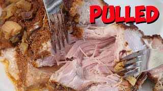 How to make the BEST and EASIEST slow cooker PULLED pork [upl. by Macegan874]