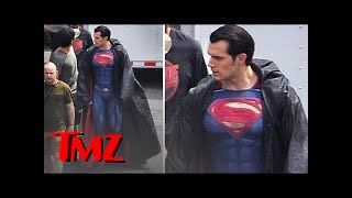 Henry Cavill  Look Up in the Sky  Its the Superman Costume  TMZ [upl. by Atekihs]