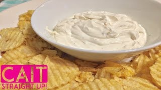 Homemade French Onion Dip Recipe  Cait Straight Up [upl. by Medwin]