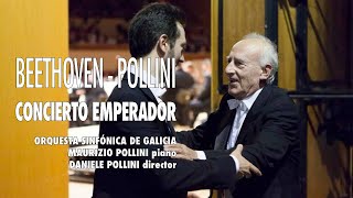 Beethoven Piano Concerto No 5 quotEmperorquot Op 73  Daniele amp Maurizio Pollini  Sinfónica de Galicia [upl. by Ellesirg676]