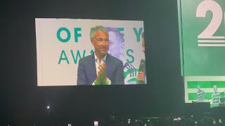 HENRIK LARSSON ALMOST BREAKS DOWN AFTER RECEIVING AWARD 20th CELTIC PLAYER OF TH YEAR AWARDS [upl. by Nnaear]