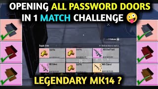 OPENING ALL PASSWORD DOORS IN 1 MATCH CHALLENGE 🤪 PUBG METRO ROYALE [upl. by Kery]