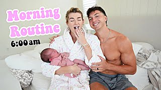 OUR MORNING ROUTINE WITH A NEWBORN BABY [upl. by Clotilde]