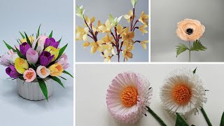 Jak krok po kroku zrobić śliczne KWIAT Z KREPINY 🌸 How To Make Paper Flower From Crepe Paper💐❤️🌹 [upl. by Josselyn634]