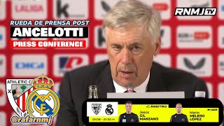 Rueda de prensa ANCELOTTI post Athletic Club Bilbao 02 Real Madrid 12082023 [upl. by Cole]