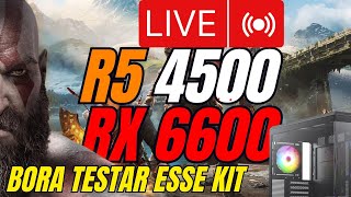 Ryzen 5 4500 Com a RX 6600  Testes em live Sera que Roda Tudo [upl. by Emad18]