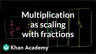 Seeing multiplication as scaling with fractions  Fractions  PreAlgebra  Khan Academy [upl. by Doughty]