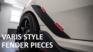 Test fitting and quick review of the Varis Style Fender Pieces for FK8 Type R [upl. by Adnuahsar722]