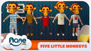 Five Little Monkeys Jumping On The Bed English Song 🐵  Nursery Rhyme 🎶 Nane Kids Songs [upl. by Sewoll183]