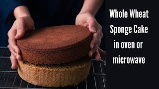 How to make Basic Whole Wheat Sponge Cake in oven or microwave Easy tips for frosting included [upl. by Hultgren]