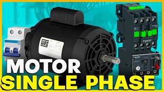 Single Phase Motor Connection with Magnetic Contactor  Single Phase Motor Control Wiring Diagram [upl. by Leahcar]