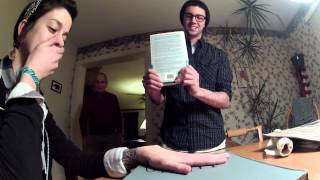 Popping a Ganglion Cyst with a huge Bible [upl. by Edbert905]