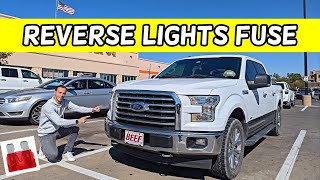 FORD F150 REVERSE LIGHTS FUSE LOCATION REPLACEMENT F 150 BACK UP LIGHTS FUSE 2015 2016 2017 [upl. by Kilan]