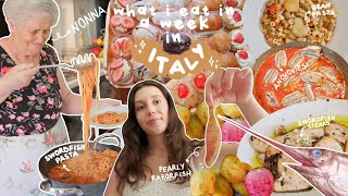 What I eat in a week at my NONNAs house in ITALY 🐟 [upl. by Raybourne]