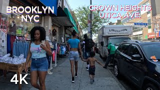 BROOKLYN 4KWALKING TOUR OF CROWN HEIGHTS AND UTICA AVE NYC USA 07 06 23 [upl. by Mauralia]