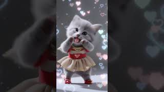 Gatita bailando dance cat gatobaila catlover gatobailando cute ia cutecat funny prada [upl. by Brost]