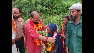 BJP candidate Thakur Darshan Singh visited Basantpur and many areas of Basohli constituency [upl. by Kwei60]