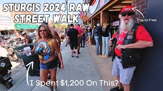 STURGIS Rally 2024 Main Street WALKING [upl. by Enitsej]