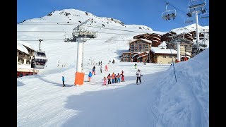 Val Thorens 2018  Drone Footage  Ski Slopes Ski Cross Trolles Combe de Thorens and Plein Sud [upl. by Atinoj]