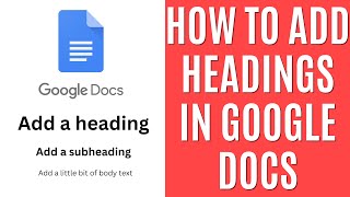 How to Add Headings in Google Docs Simple Guide [upl. by Nimocks]