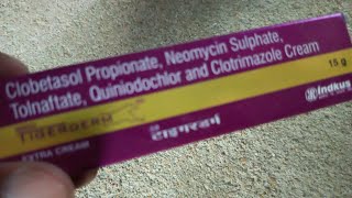 Clobetasol Propionate Neomycin Sulphate Tolnaftate Quiniodochlor and Clotrimazole Cream Tigerdrem [upl. by Adorl]