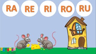 Sílabas RA RE RI RO RU  Syllable with R  Vídeos para niños [upl. by Ahsen]