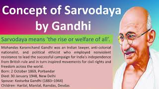 Mahatma Gandhi  Sarvodaya  Contemporary Indian Philosophy  Philosophy Simplified [upl. by Siana]