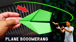 How to make paper airplanes fly back to you Plane boomerang [upl. by Ipoillak]