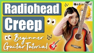 Creep  Radiohead Beginner Guitar Lesson Tutorial  Chords  Strumming  PlayAlong  No Capo [upl. by Lee]