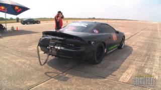 244mph Camaro sliding sideways  The Texas Mile  May 2011 [upl. by Musette]