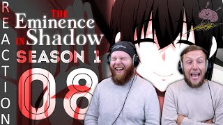 SOS Bros React  The Eminence in Shadow Season 1 Episode 8  Academy Under Attack [upl. by Tilagram]