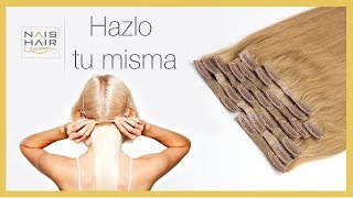 Cómo poner extensiones de clip Hazlo tu misma  DIY [upl. by Anirb]