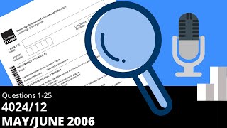 OLevel Math D May June 2006 Paper 40241 [upl. by Pinebrook]