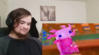 MINECRAFT AXOLOTL RAP  quotAxolotls Party Hardquot  Animated Music Video REACTION [upl. by Gervase]