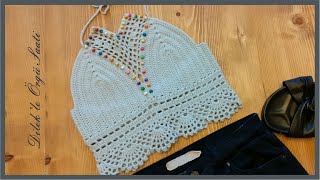 Tığ İşi Bustiyer Yapımı  Knitting Bustier PART 1 [upl. by Ietta]