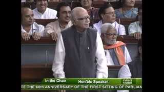 60th Anniversary of the first Sitting of Parliament Sh Lal Krishna Advani 13052012 [upl. by Hannover]