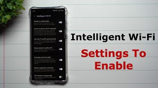 Intelligent WiFi  Settings To Enable [upl. by Mayhew]