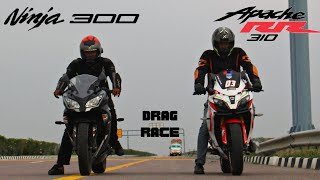 Ninja 300 BS6 vs Apache RR 310 B6 Long Race [upl. by Annek]