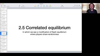 CS825 lecture 25  Correlated equilibrium [upl. by Iv]