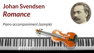 Svendsen Romance Op26  piano accompaniment backing track sampledemo [upl. by Ttreve304]