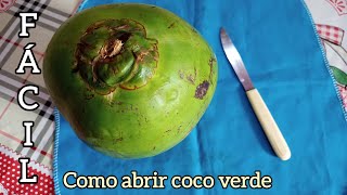 NOVA TÉCNICA DE ABRIR COCO VERDE [upl. by Llerdnad]