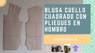 Patrones de Blusa con Pliegues en Hombro y Cuello Cuadrado Tutorial Detallado [upl. by Badger]